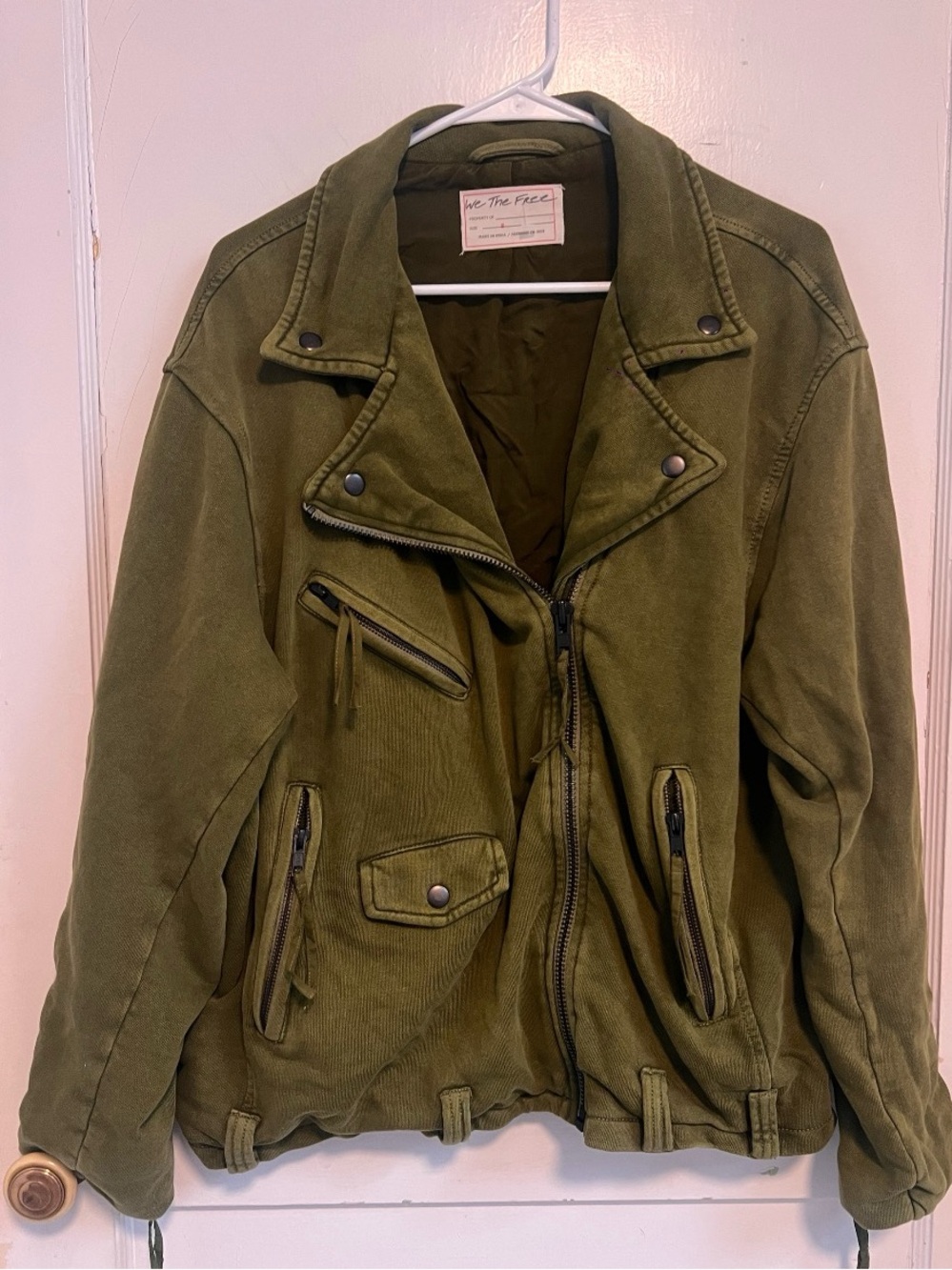 Free People Rebel Knit
Oversized Moto Jacket Greyed
Olive $298 Size S